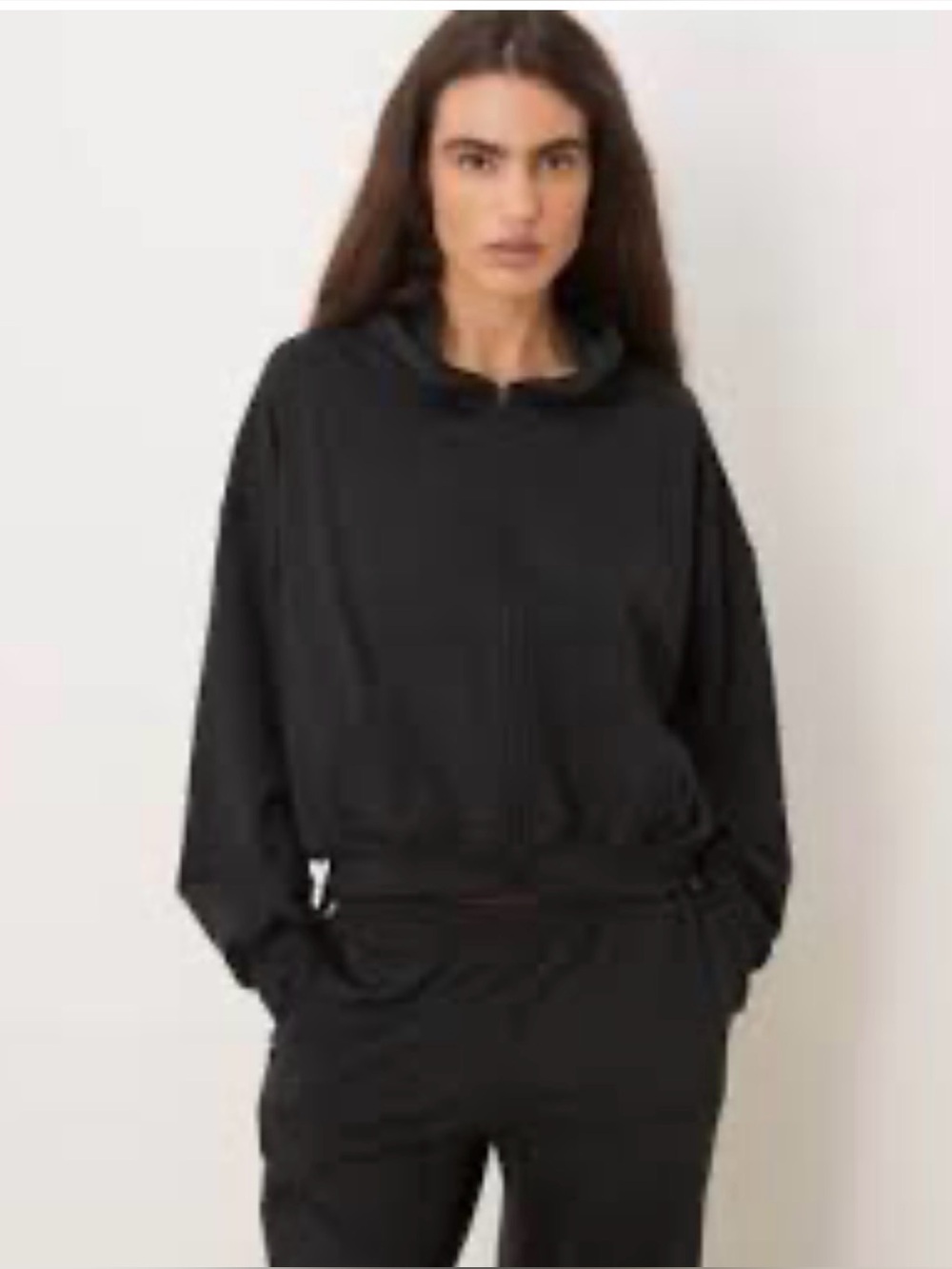 Gilly Hicks Black Hooded Pullover Sweatshirt